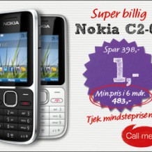 Nokia C2-01 Tjek mindsteprisen! Nokia C2-01 Tjek mindsteprisen!